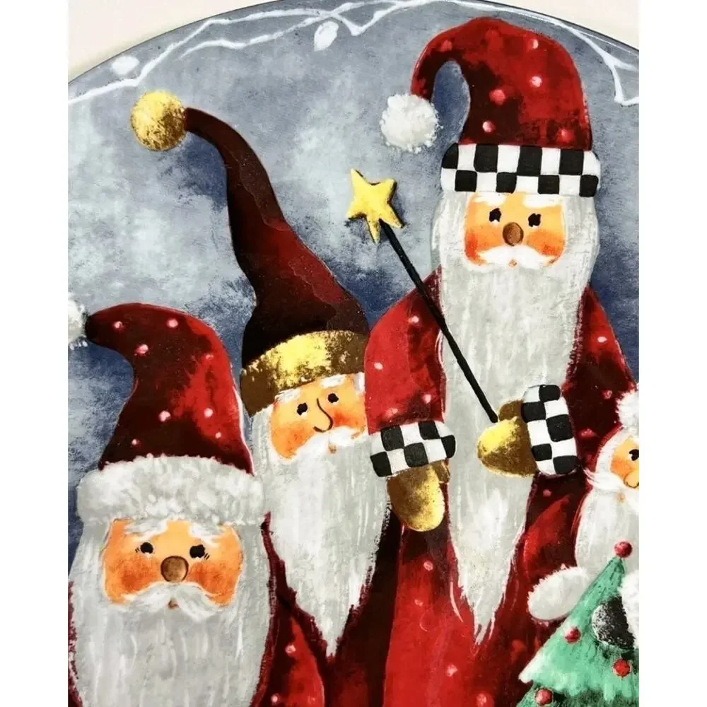 1997 ELAINE THOMPSON CHRISTMAS Santa Cookie Platter 12